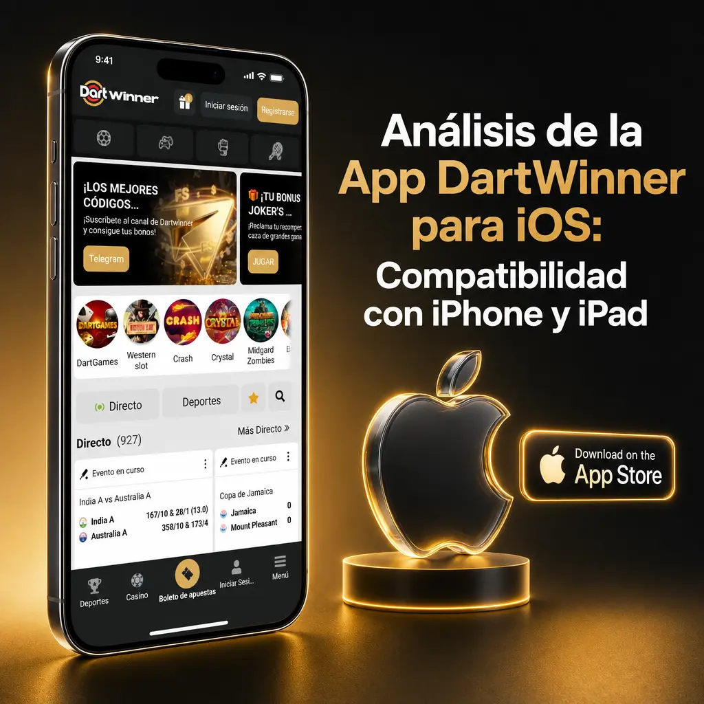 Guía de compatibilidad de la PWA de DartWinner en iPhone y iPad: requisitos mínimos de iOS, RAM y espacio libre.