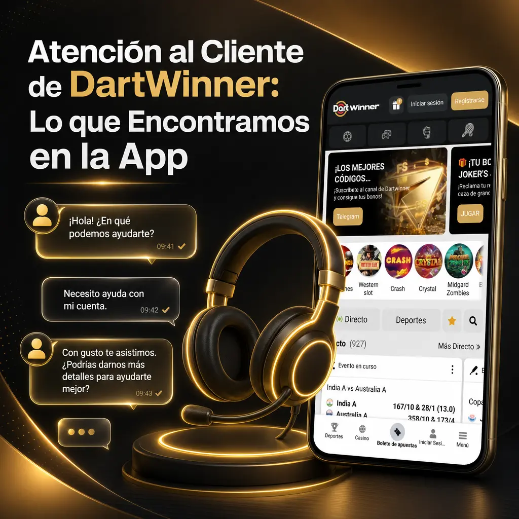Atención al cliente de DartWinner: chat en vivo, email, WhatsApp y FAQ disponibles las 24 horas para usuarios en Argentina.