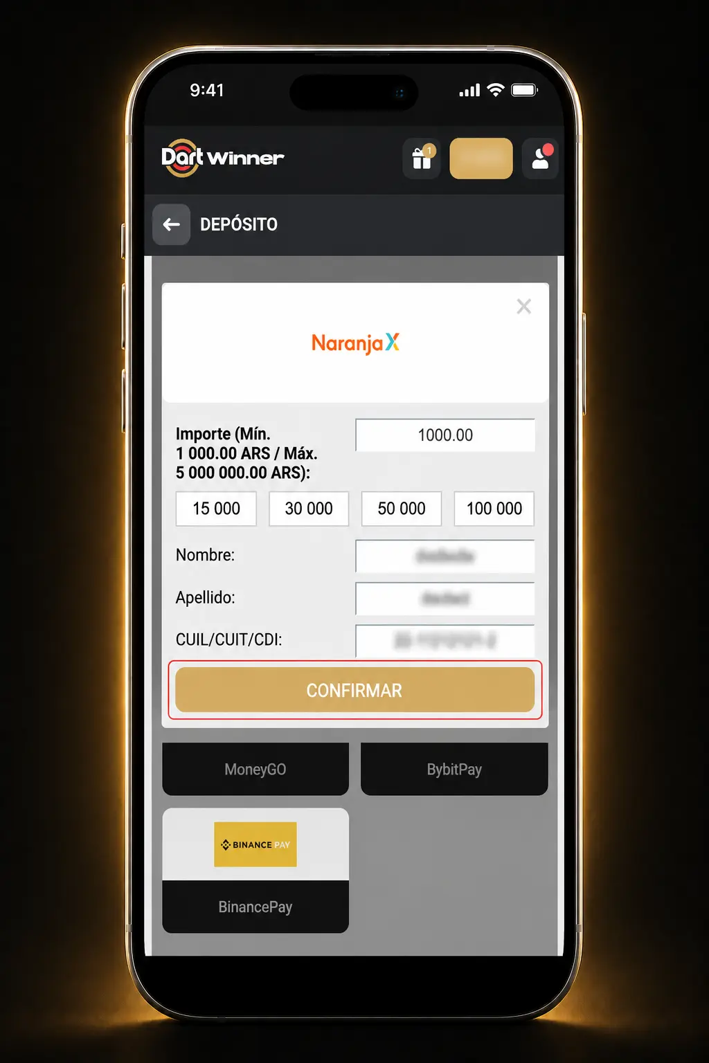 Guía paso a paso para cargar una apuesta en DartWinner: elegir evento, mercado, cuota e importe en ARS