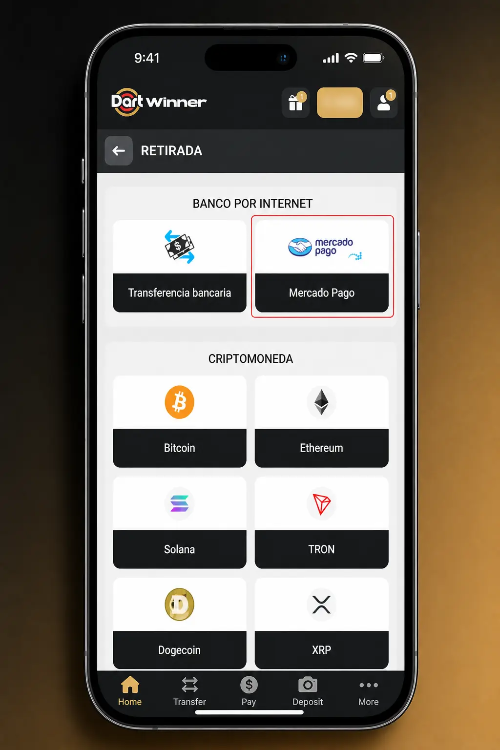 Pasos para retirar dinero en DartWinner: verificá tu cuenta, ingresá al panel de Caja y seleccioná el monto a retirar.