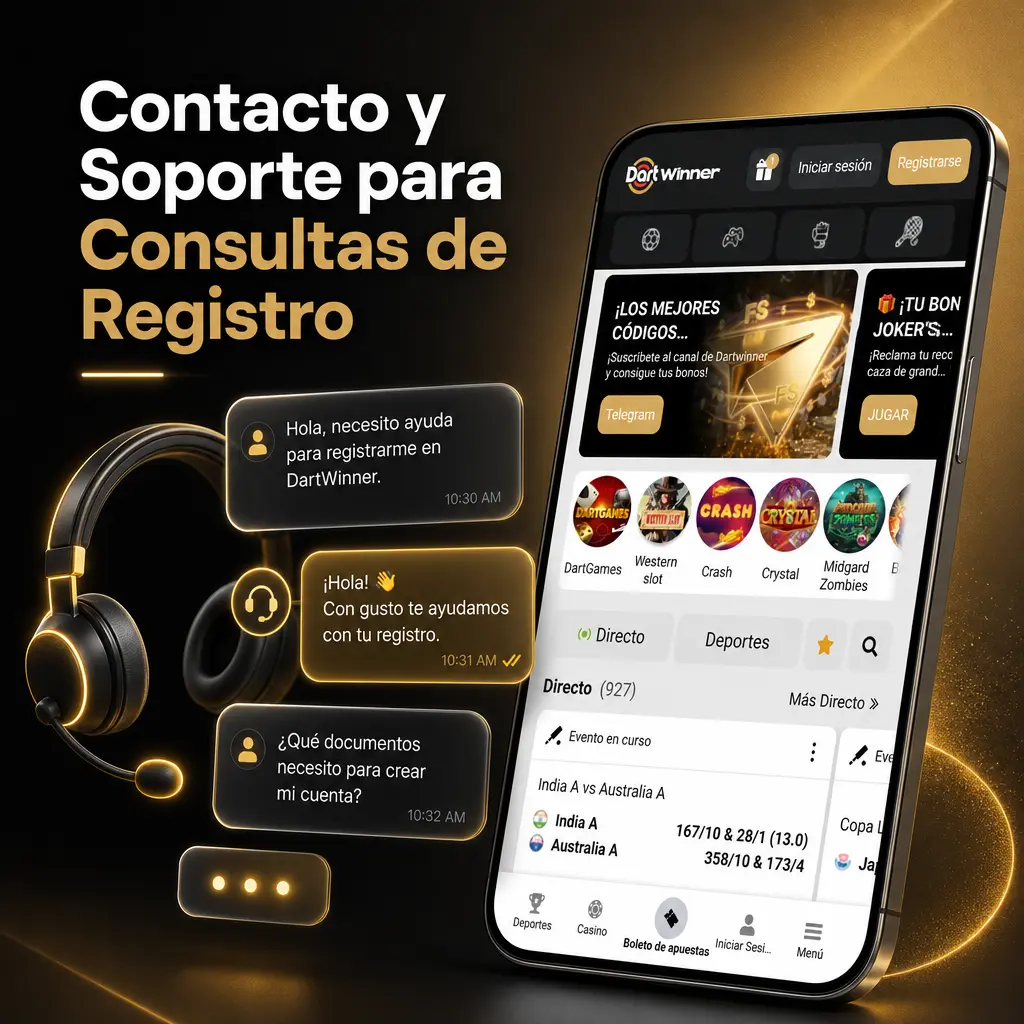 Equipo de soporte de DartWinner disponible 24/7 para ayudarte con el registro y verificación de tu cuenta en Argentina