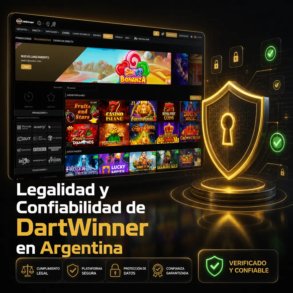 Licencia de Curaçao, cifrado SSL de 256 bits y seguridad de fondos de DartWinner para usuarios de Argentina