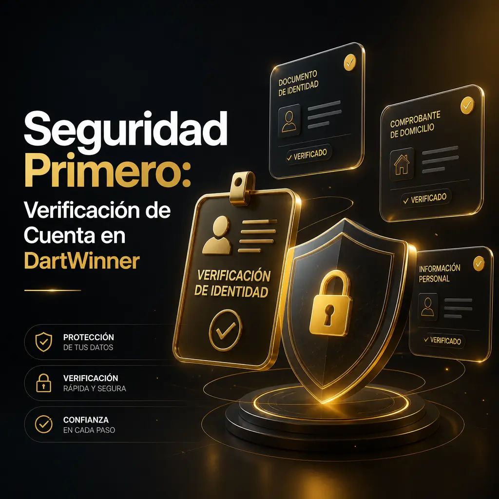 Verificación KYC en DartWinner: DNI, comprobante de domicilio y selfie para validar identidad antes de retirar fondos.